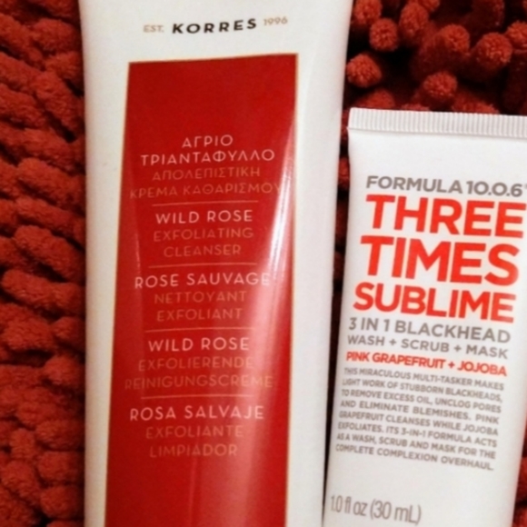 4pcs KORRES Wild Rose Vitamin C Exfoliating cleaner +.... - Picture 3 of 4